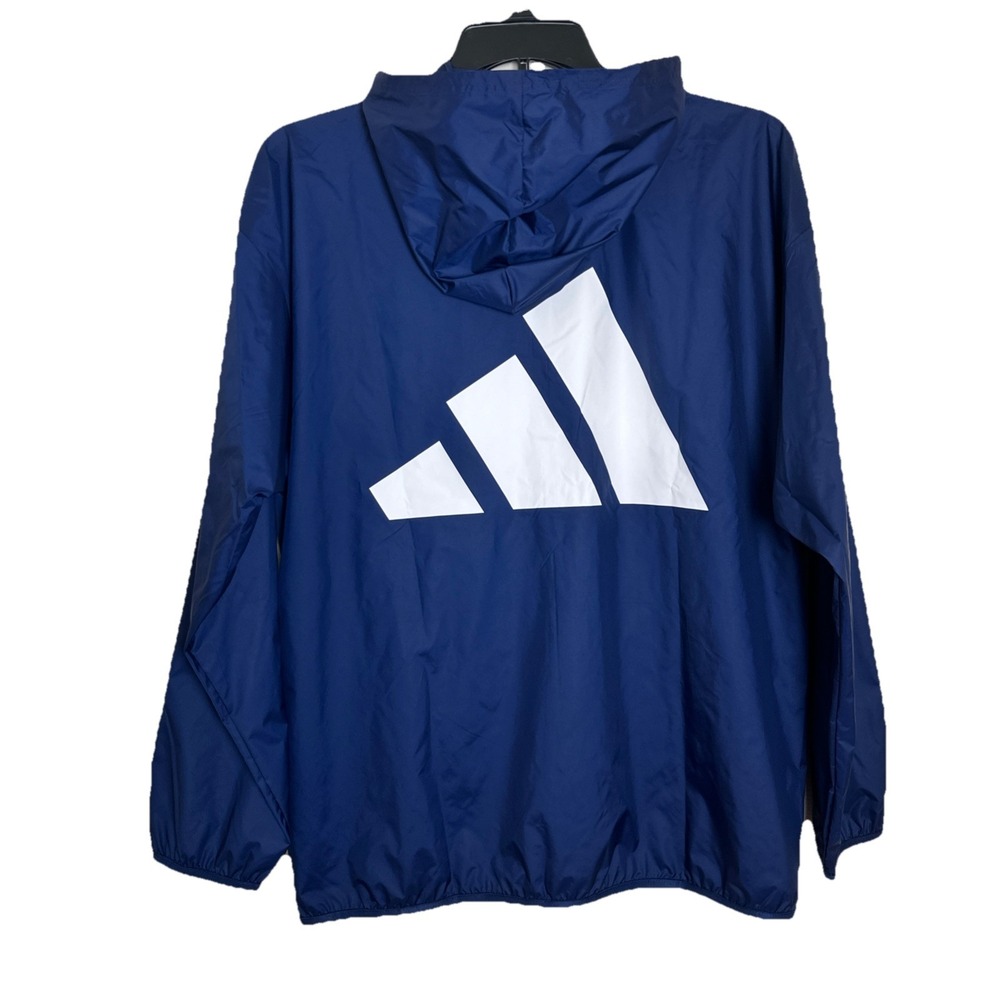 Adidas Men's Medium Blue/White Lightweight Windbreaker Jacket NWT $70